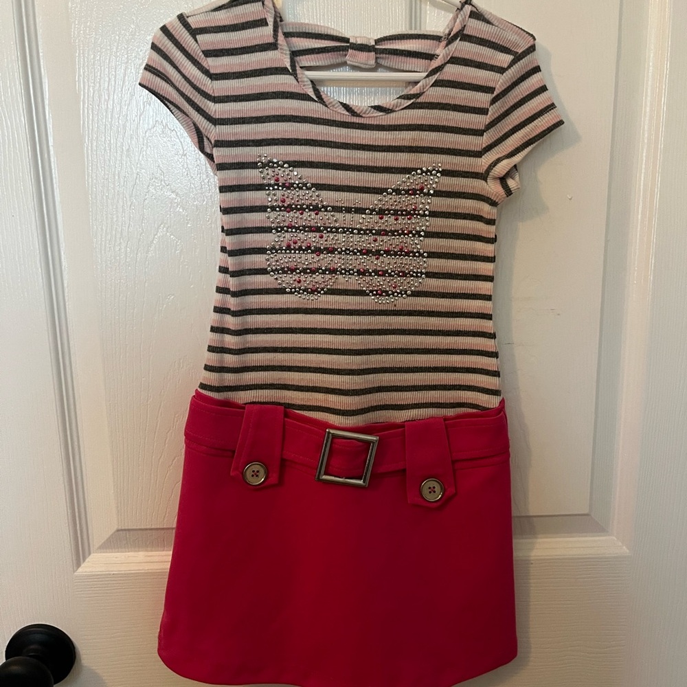 CRB Girl Belted Butterfly Dress - Size 6